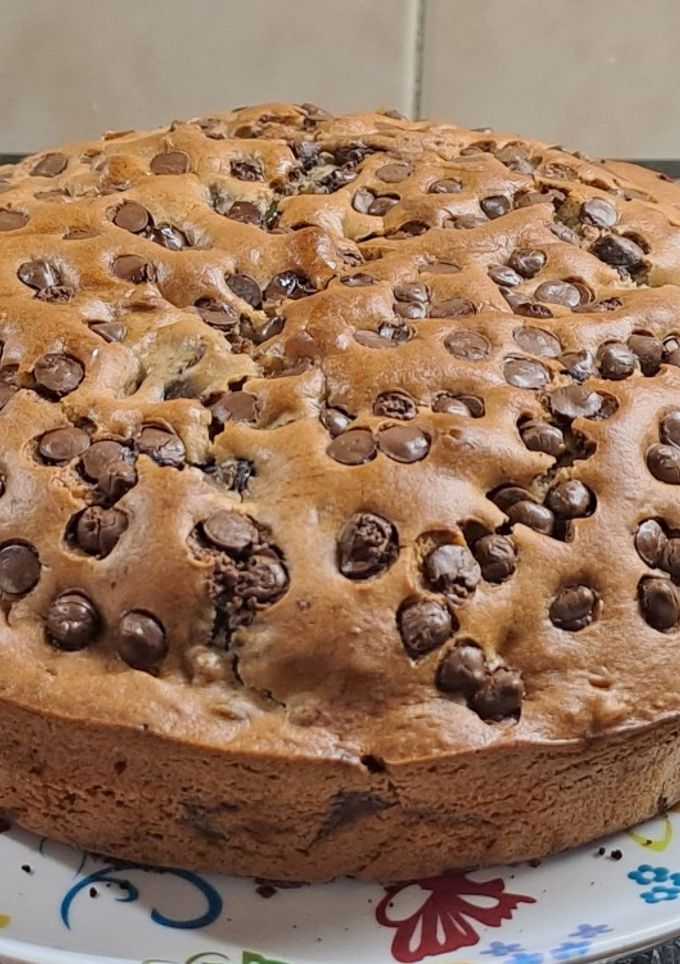 Una foto de Torta de dulce de batata con chocolate