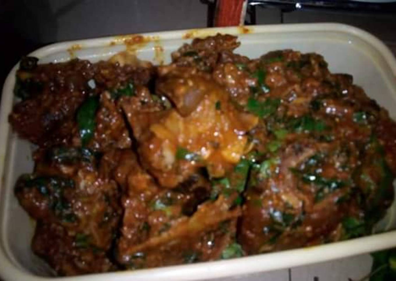 Goat meat sauce