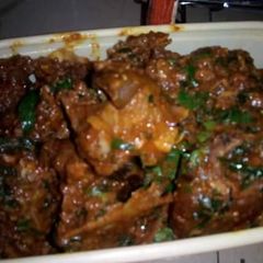 Goat meat sauce A picture of Goat meat sauce.
