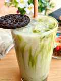 Iced Matcha Coffee Latte