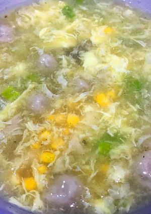Foto resep Sup Jagung Ayam Bakso