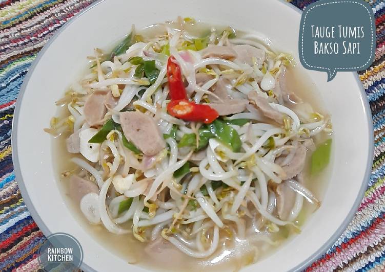 Anti Ribet, Bikin Tauge Tumis Bakso Sapi Yang Mudah