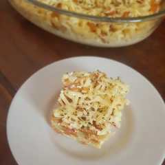 A picture of Macaroni Schotel (Makaroni Skutel) Kukus.