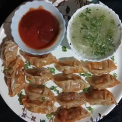 A picture of Mushroom Veg Momo.