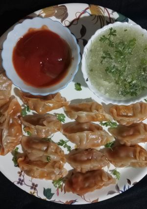 A picture of Mushroom Veg Momo.
