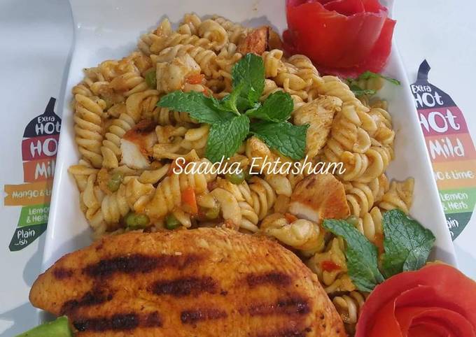 Easiest Way to Make Super Quick Homemade Peri peri chicken pasta - New Recipes to try at home