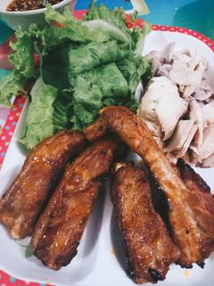 Hình của món Sườn cọng nướng.