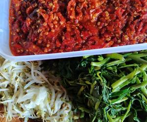 Resep mudah Pecel Sayur Sambal Asem Mantul Banget