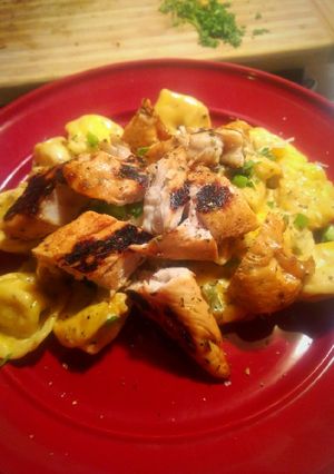 A picture of Jerk Chicken Alfredo.
