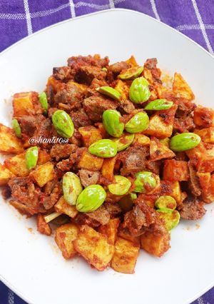 Foto resep Sambel goreng kentang ati+pete