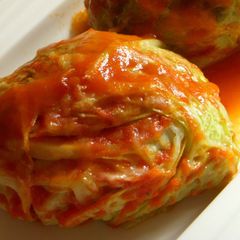 A picture of Vegan cabbage roll.