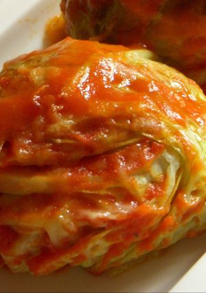 A picture of Vegan cabbage roll.