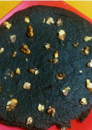 Una foto de Brownie de harina de algarroba y avena
