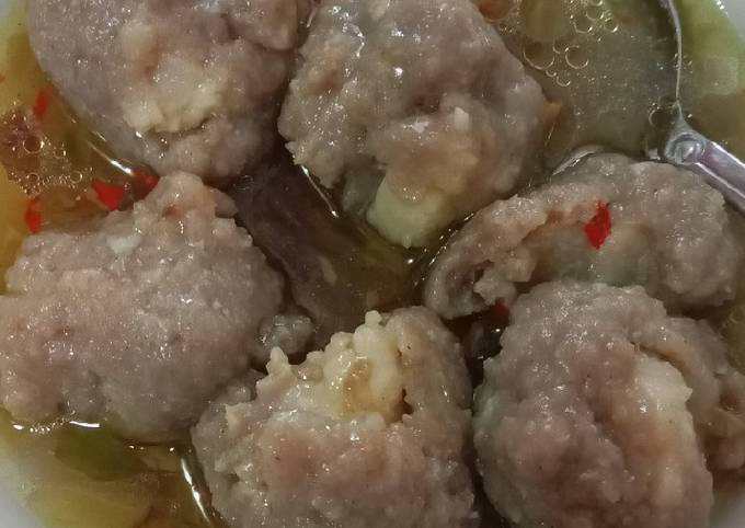 Resep Baso Daging Isi Gajih Oleh Cfe Thea Cookpad