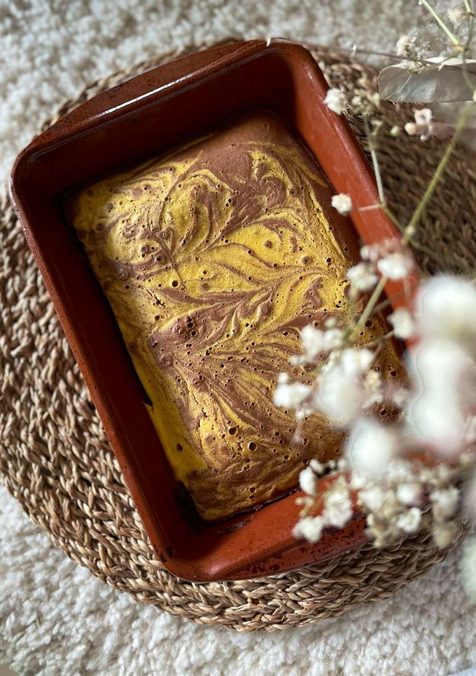 Una foto de Bizcocho de calabaza y chocolate