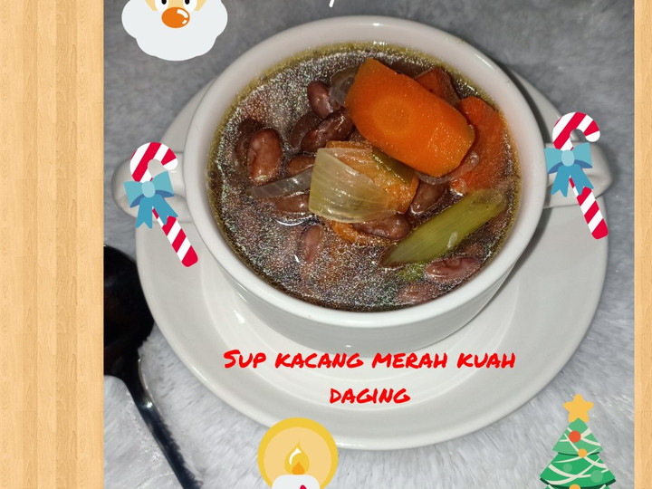 Resep Sup kacang merah kuah daging, Lezat