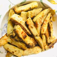A picture of Grilled sweet potatoe chips#healthy#themechallenge.