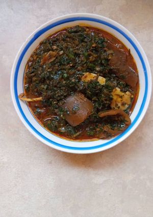 A picture of Vegetable soup.