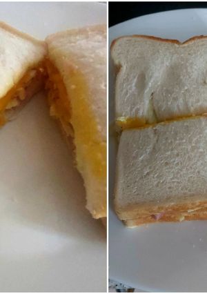 A picture of My Hot & Cold Sandwich, Cold Ham, Cheese & Fried Egg 🍳.