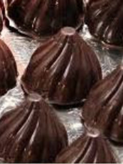 A picture of #modak. chocolate almond modak.