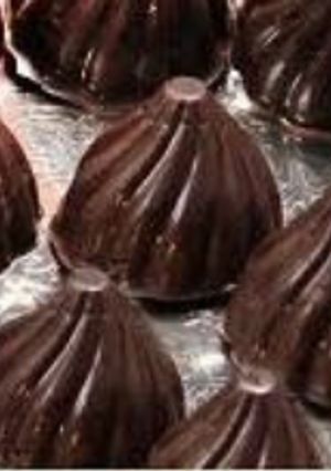A picture of #modak. chocolate almond modak.