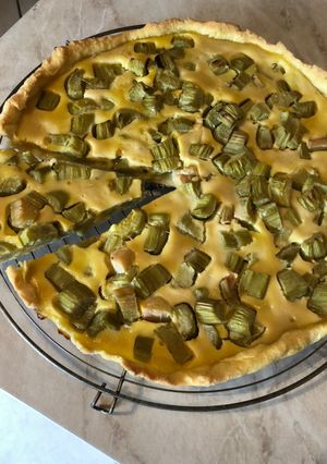 Une photo de Tarte à la rhubarbe