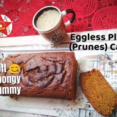 Spiced Eggless Plum Cake with Prunes without alcohol A picture of Spiced Eggless Plum Cake with Prunes without alcohol.