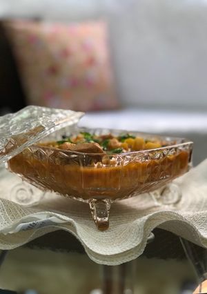 صورة لوصفة بطاطس وكوسة بالدجاج 🥘