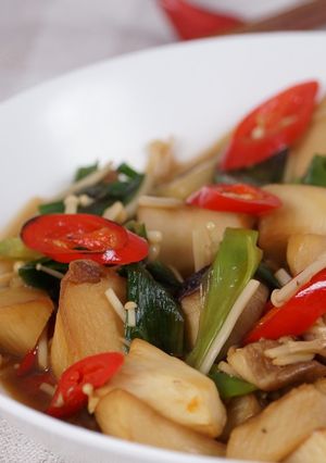 【哇菜影音食譜】紅燒杏鮑菇 的食譜成品照片