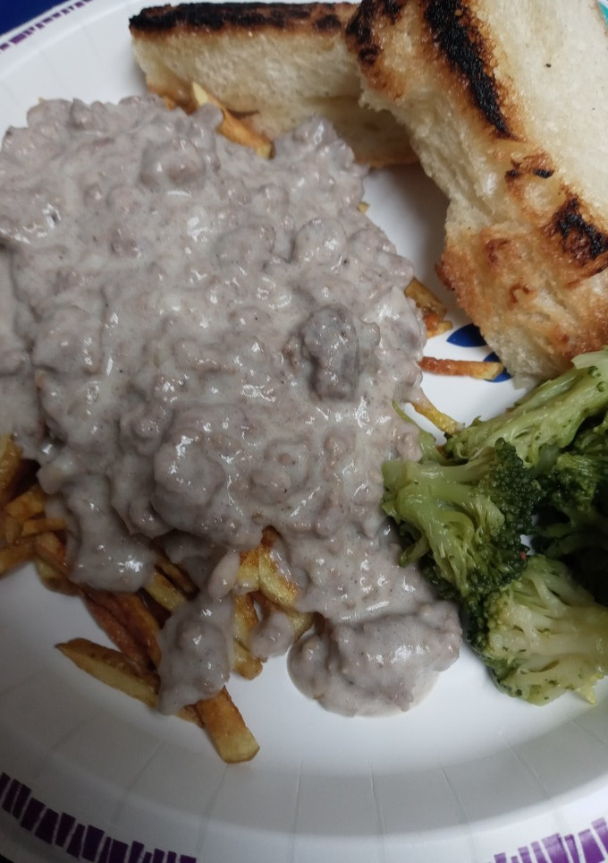 A picture of   Beef Stroganov or Beef Stroganoff.