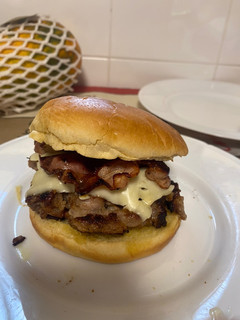 Una foto de Hamburguesa de abanico ibérico