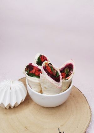 Une photo de Wraps carotte betterave