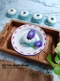 Foto resep Ketan urap biru
