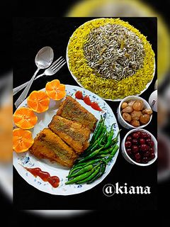 عکسی از دستور ❤ باقالی پلو با ماهی 🤩😍