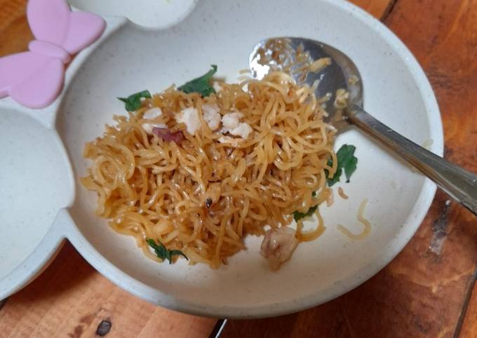 Resep: Mie goreng ayam anti GTM MPASI 1y+ Irit Anti Gagal