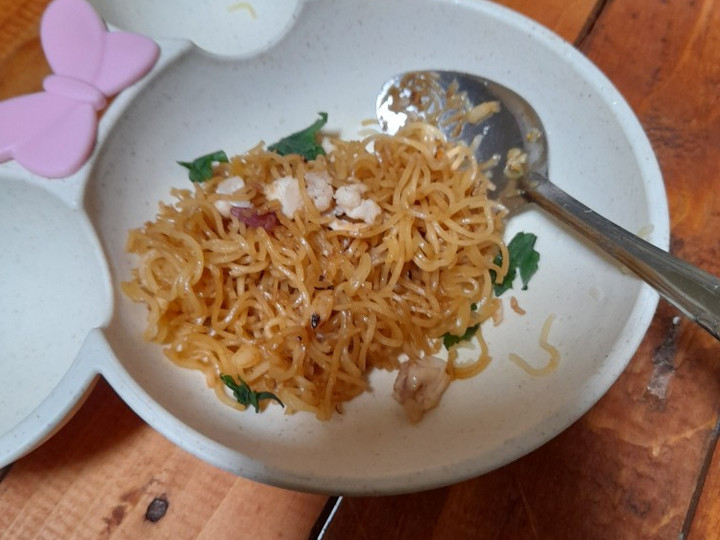 Resep: Mie goreng ayam anti GTM MPASI 1y+ Irit Anti Gagal