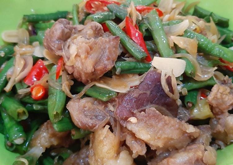 Bahan Oseng tetelan kacang panjang | Cara Membuat Oseng tetelan kacang panjang Yang Sempurna