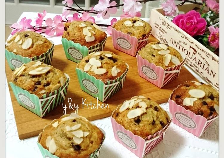 Banana choco muffin no mixer