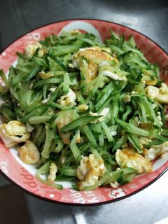 小黃瓜炒雞蛋 的食譜成品照片