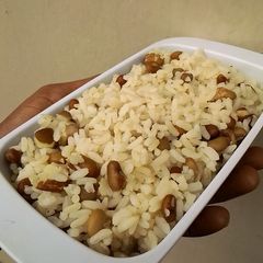 A picture of Plain Fried Rice and Beans.
