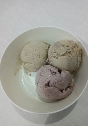 Foto resep Es krim homemade (avocado taro & capucino)