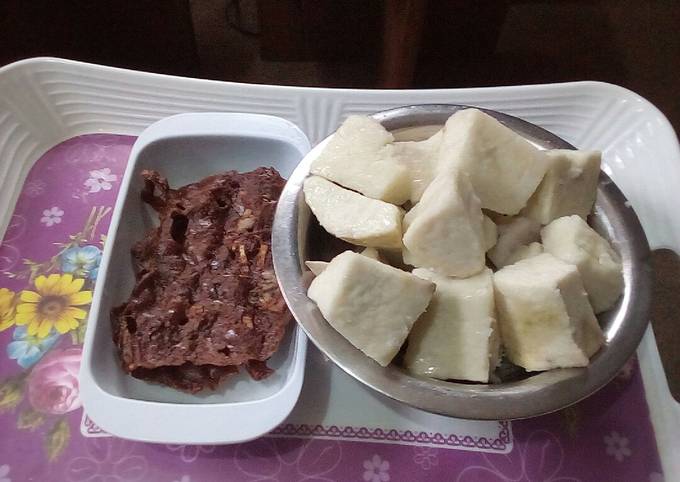 Simple Way to Prepare Perfect Boiled yam and kilishi