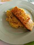 Risotto con champiñones y ají amarillo (estilo a la huancaina)