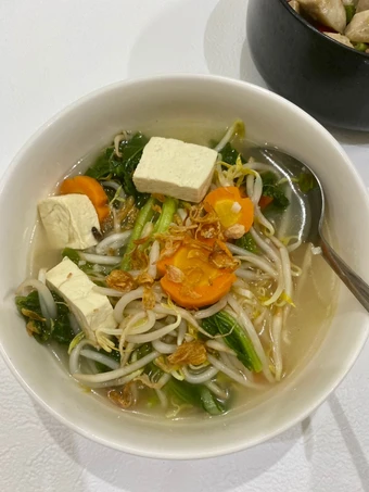 Cara Gampang Membuat Resep Sayur Bening - Tauge Tahu Sawi Hijau yang Uenak Anti Ribet, Uenak Banget