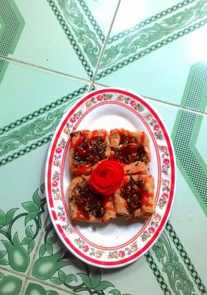 Hình của món Đậu phụ chiên nấm.