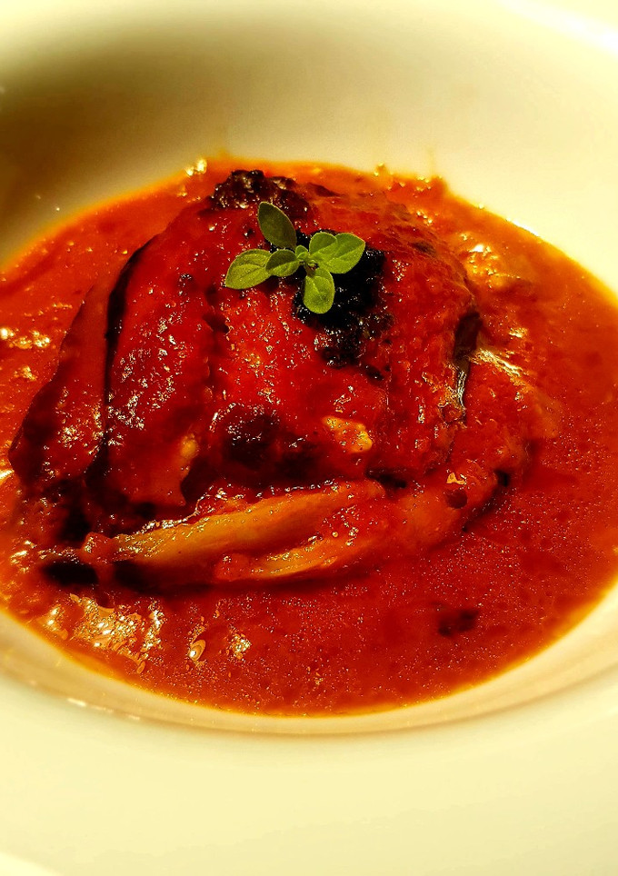 Una foto de Parmigiana di Melanzane Cetogénica / Berenjenas a la Parmesana