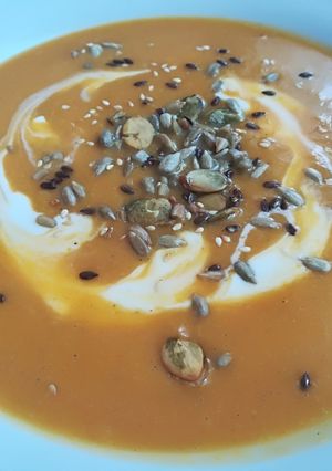 Sütőtök krémleves recept fotója