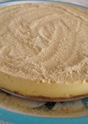 Una foto de Cheesecake con mango... Sin horno!