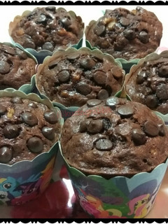 Foto resep Choco Banana Muffin (Muffin Pisang Cokelat)