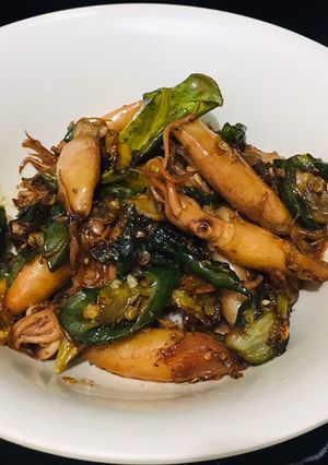 Foto resep Cumi Asin Cabai Hijau